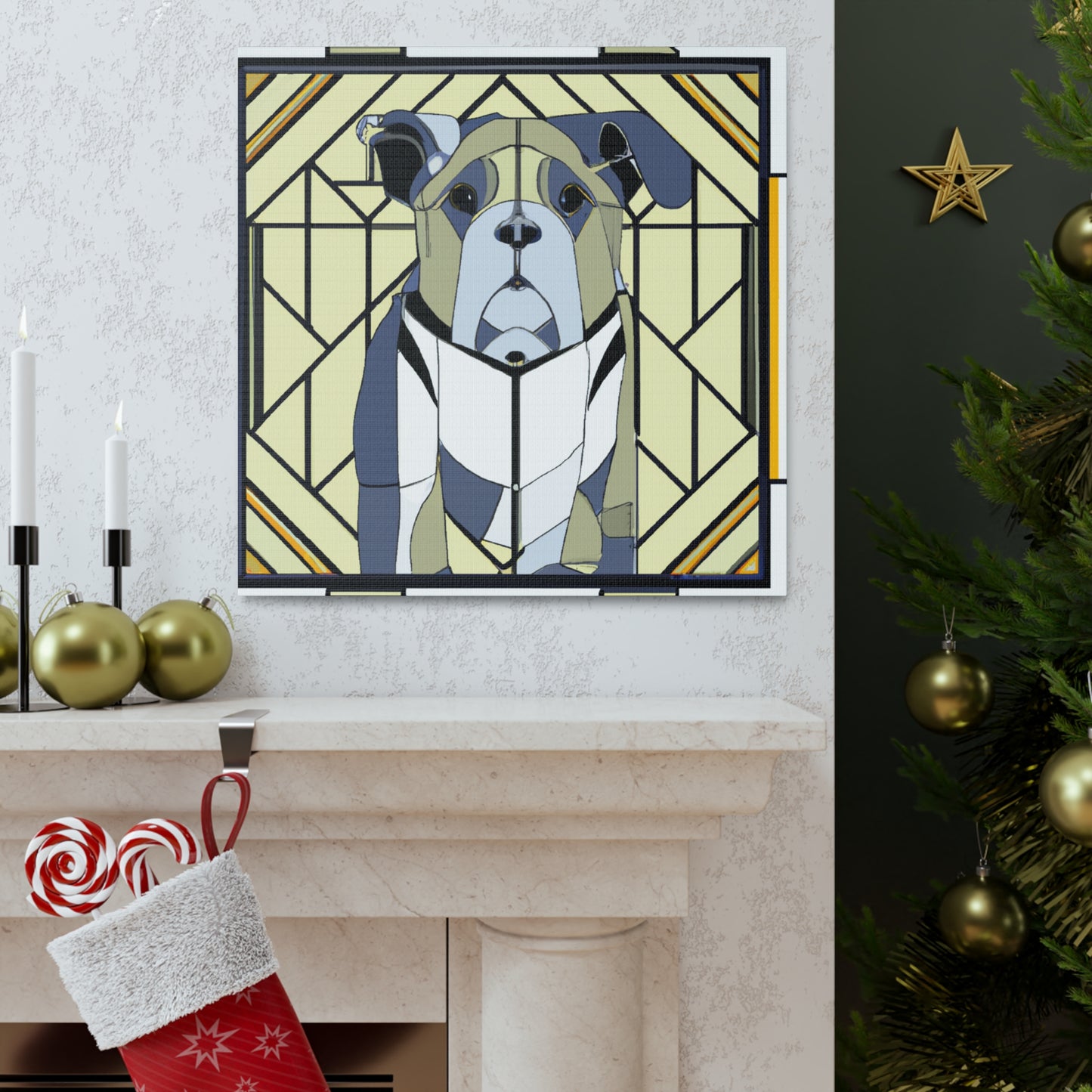 "Bulldog's Regal Roar" - Canvas