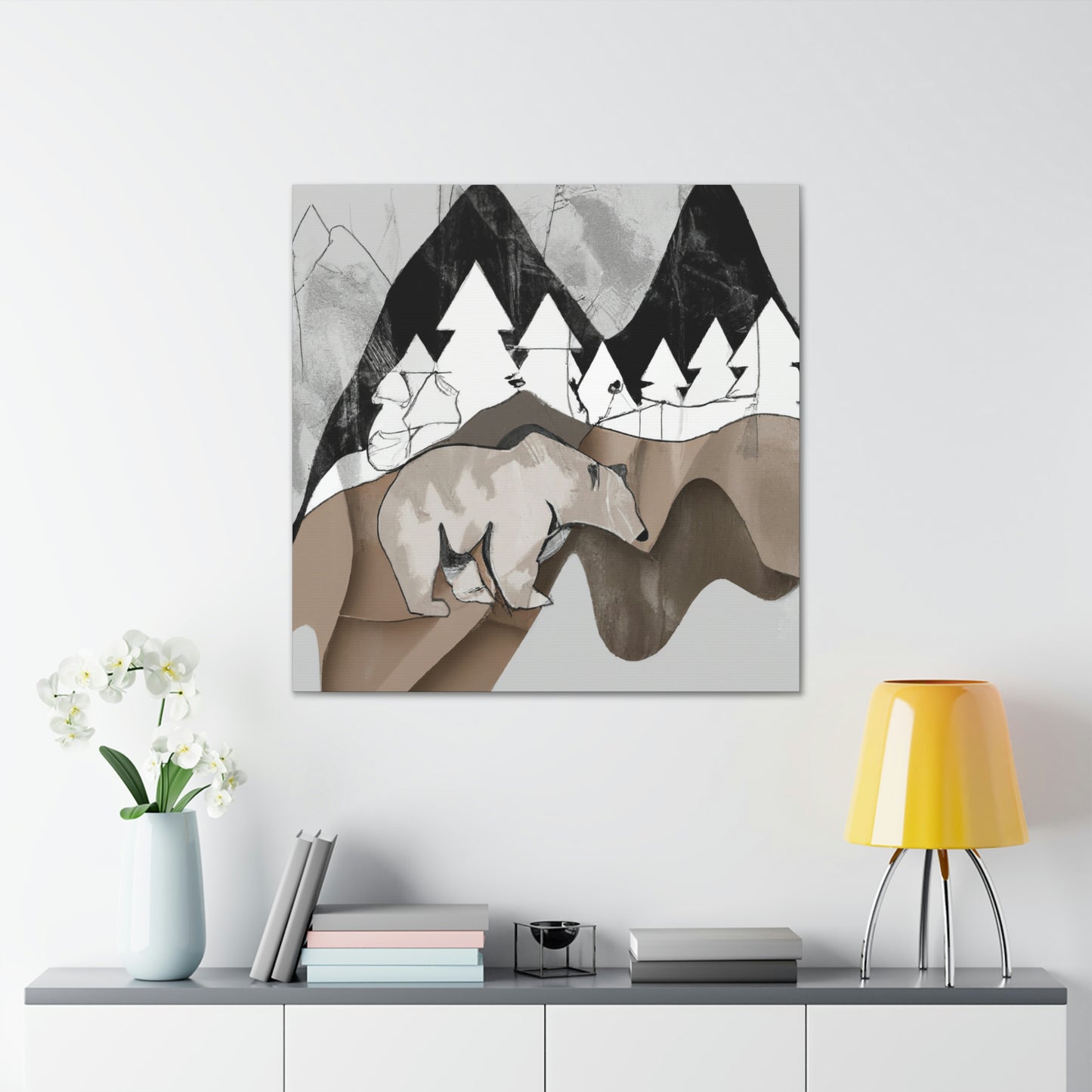 "Bear in the Moonlight" - Canvas