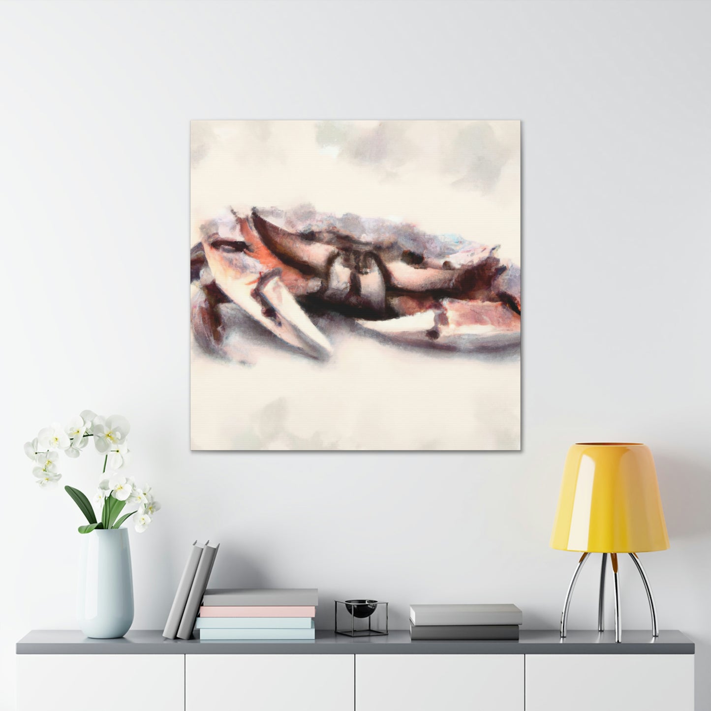 Crab In Crimson Glow - Canvas