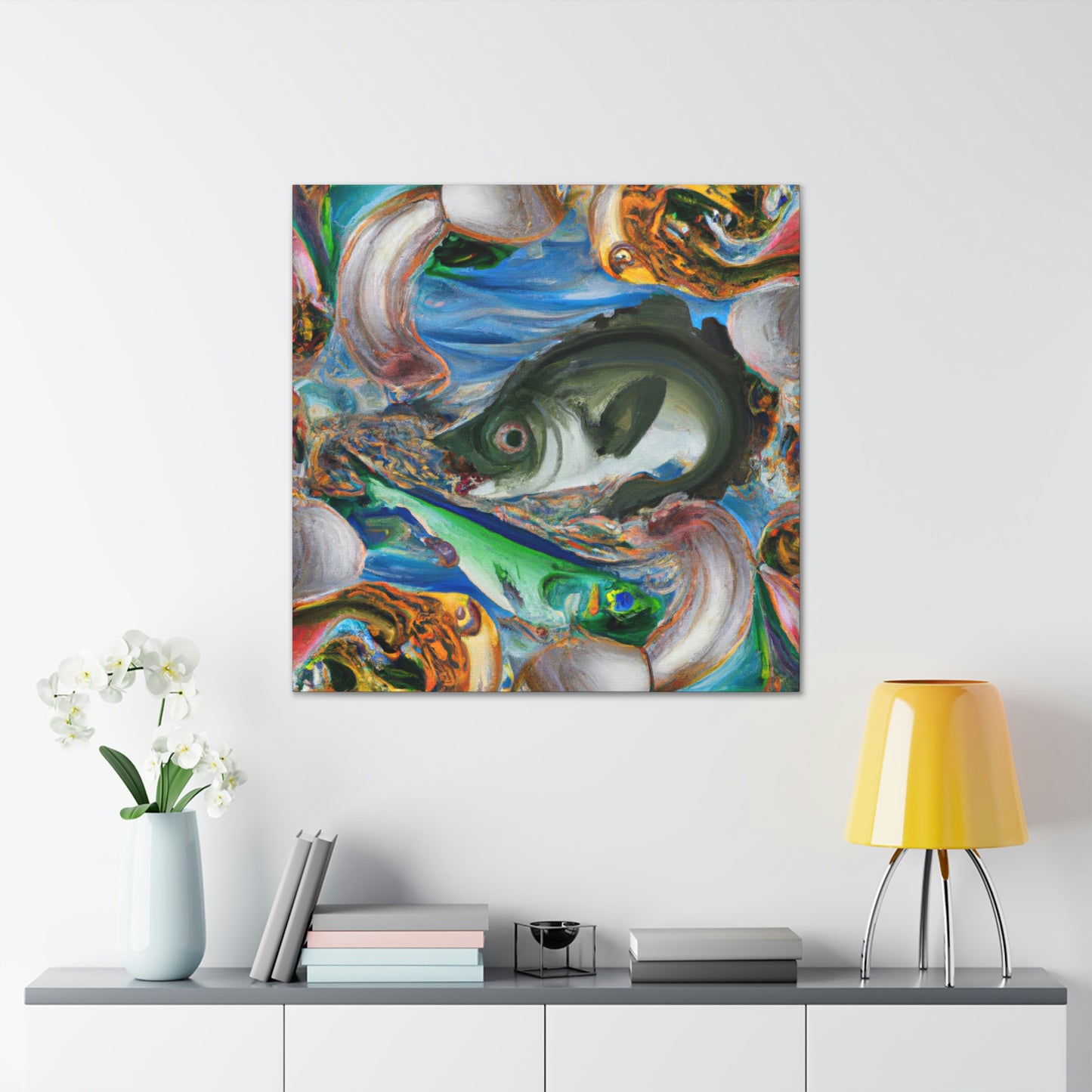 Walleye Dreamscape Scene - Canvas