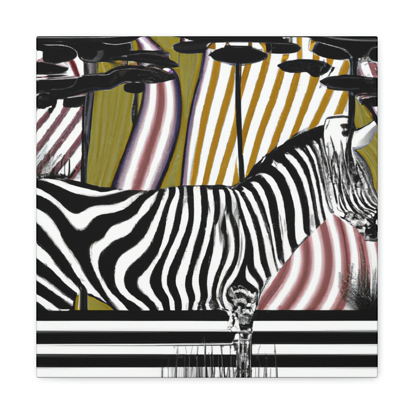 "Zebra Striped Splendor" - Canvas