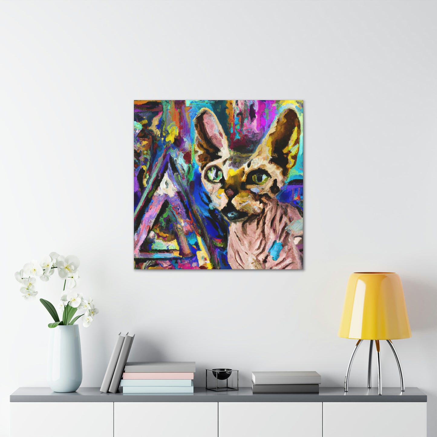 Sphynx in Abstraction - Canvas