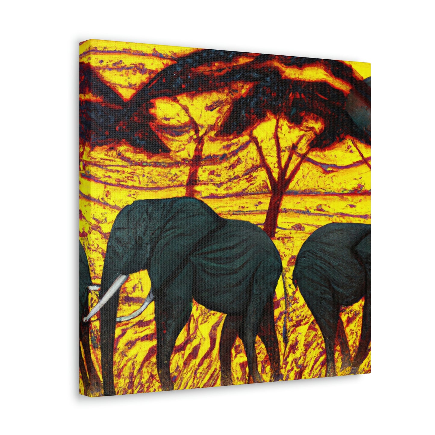 Elephant Afternoon Delight - Canvas