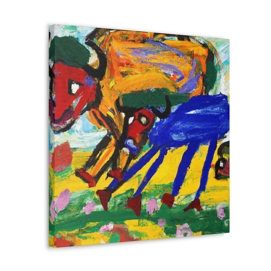 "Buffalo in Expressionism". - Canvas