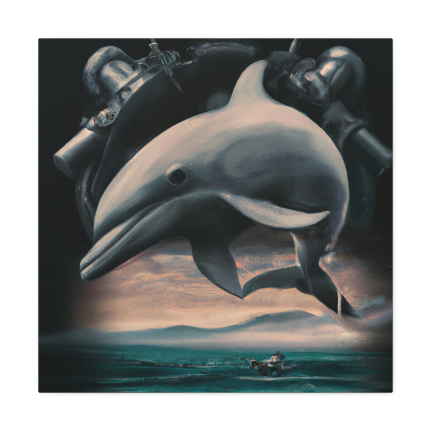 Dolphin's Clockwork Dream - Canvas