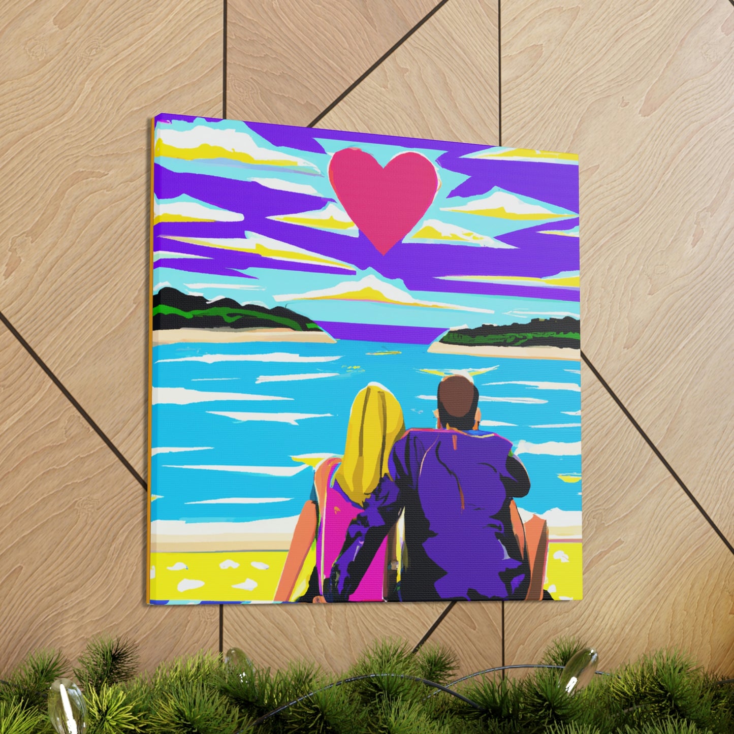 "Love at the Beach" - Canvas