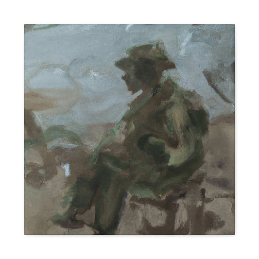 "Artilleryman in Motion" - Canvas