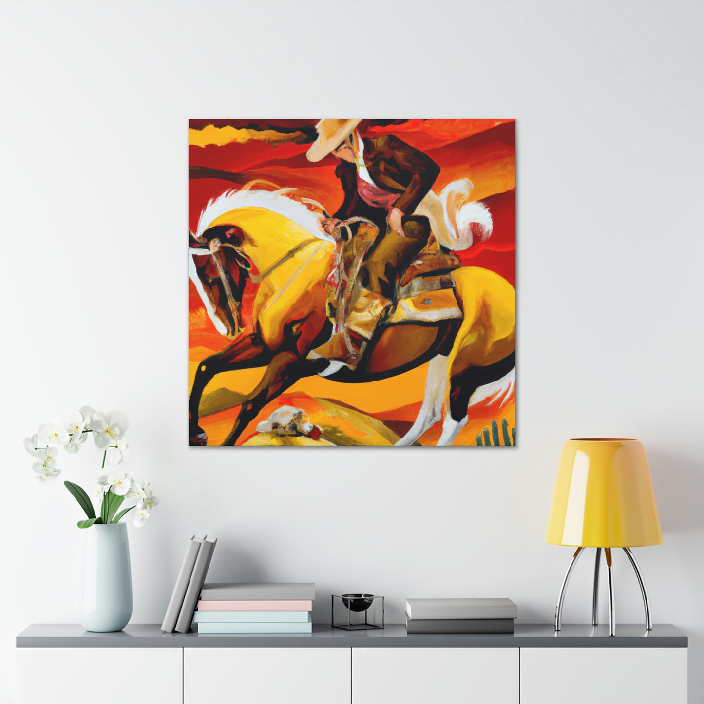 "Riding into Sunset" - Canvas