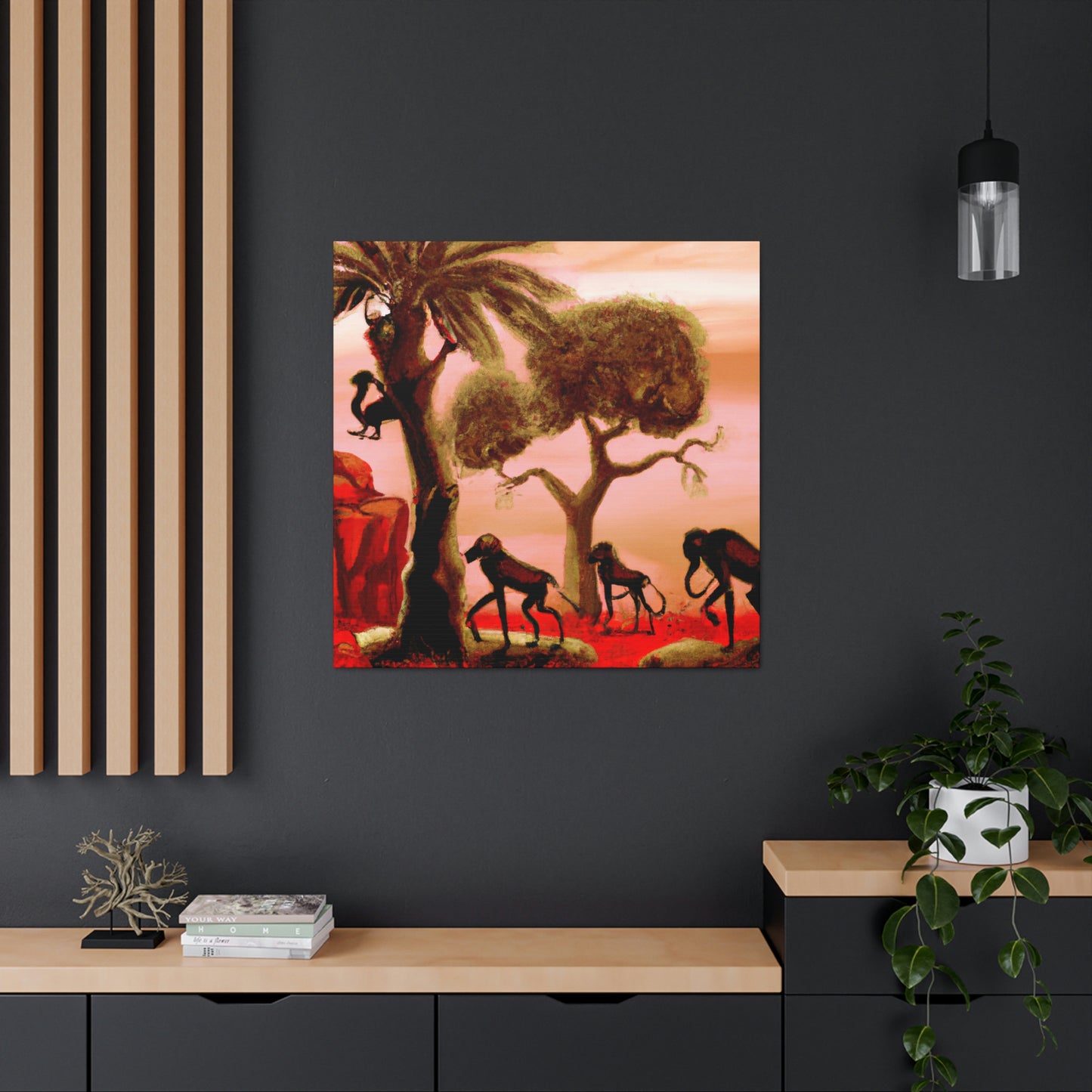 "Baboon Grandeur in Deco" - Canvas