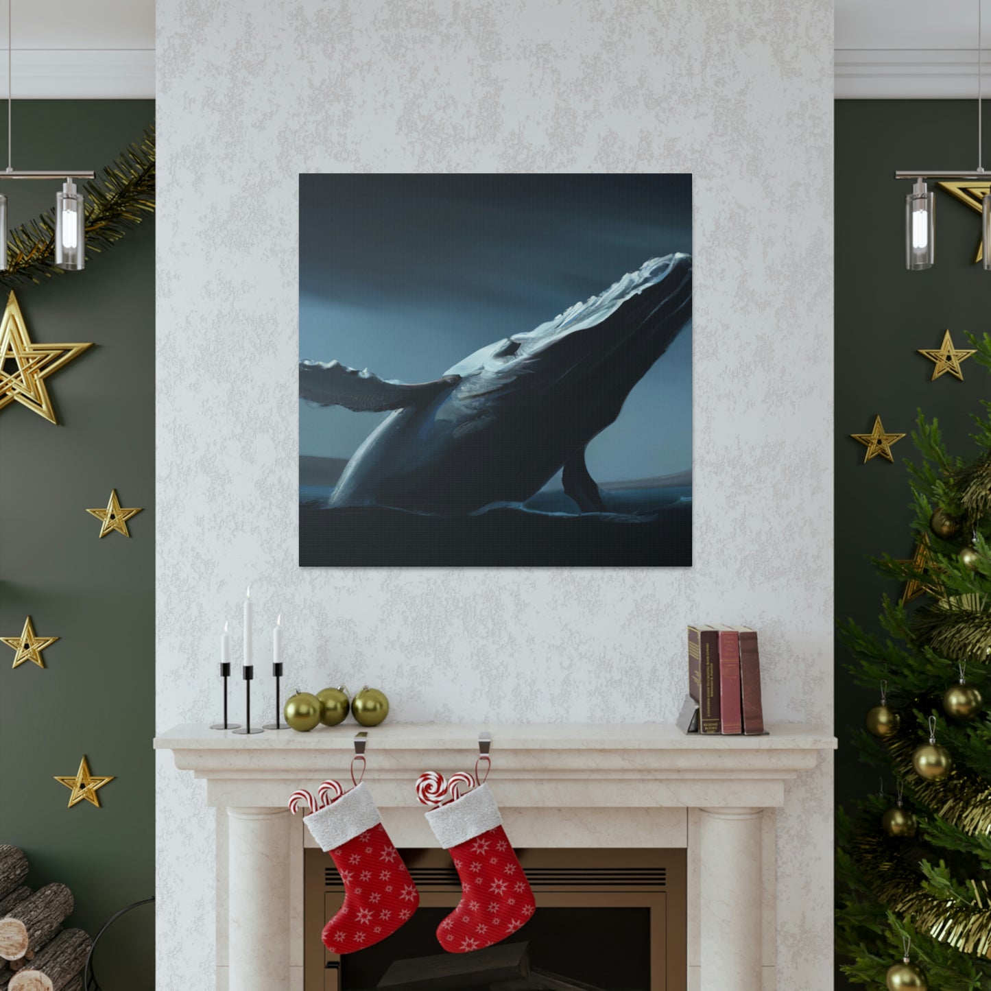 Humpback Whale in Neoclassicism - Canvas