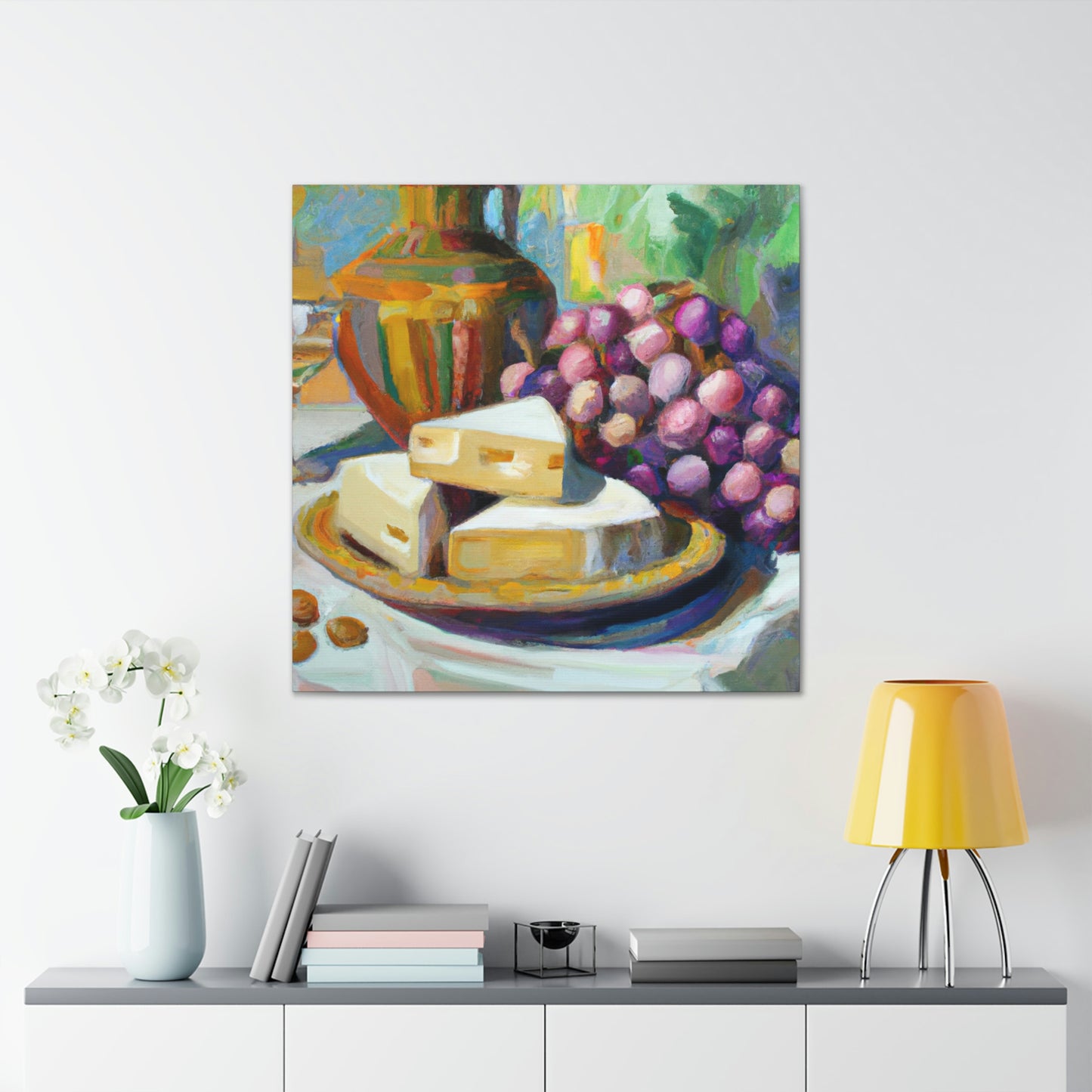 "Cheese and Grapes Feast" - Canvas