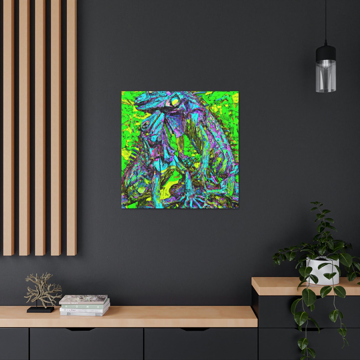 "Iguanas in Abstract". - Canvas