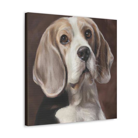 A Beagle's Regal Gaze - Canvas