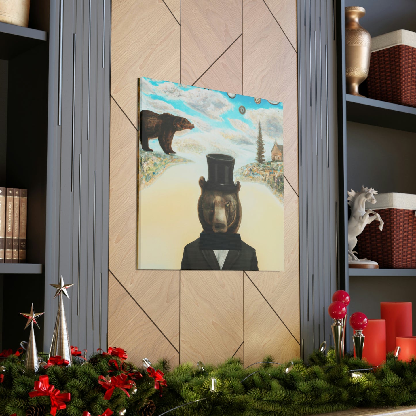 Steam Black Bear Portrait - Canvas