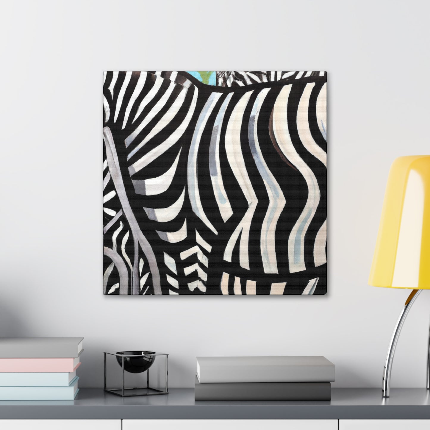 "Zebras Zooming Deco" - Canvas