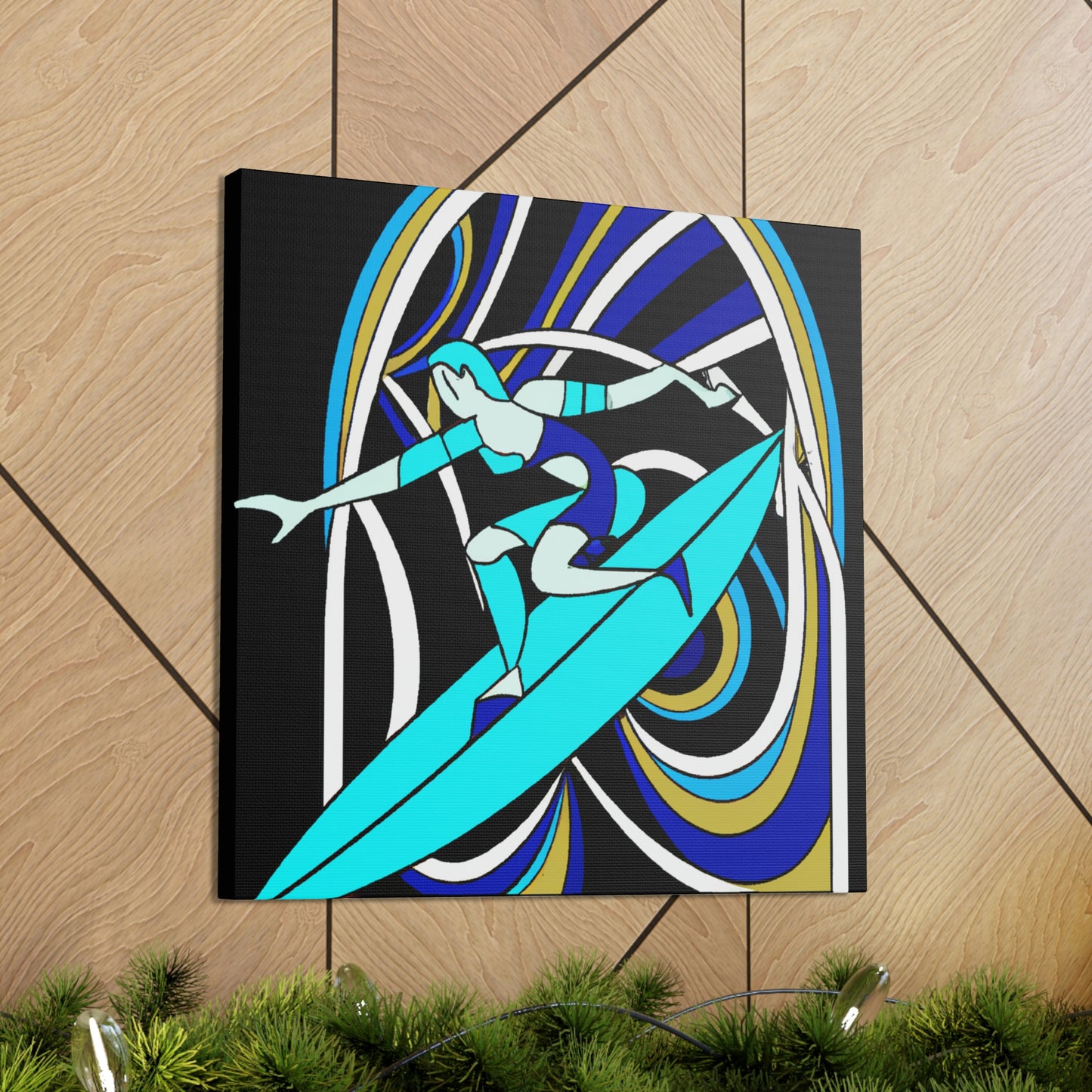 Riding the Surf Wave - Canvas