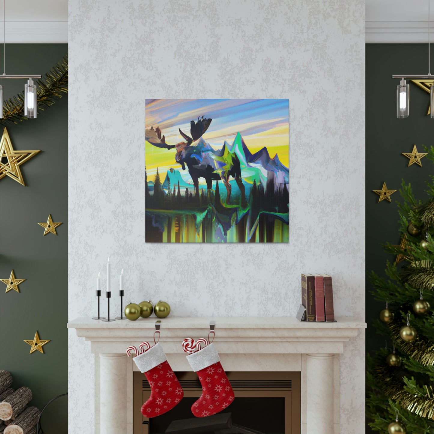 Moose in Art Deco - Canvas