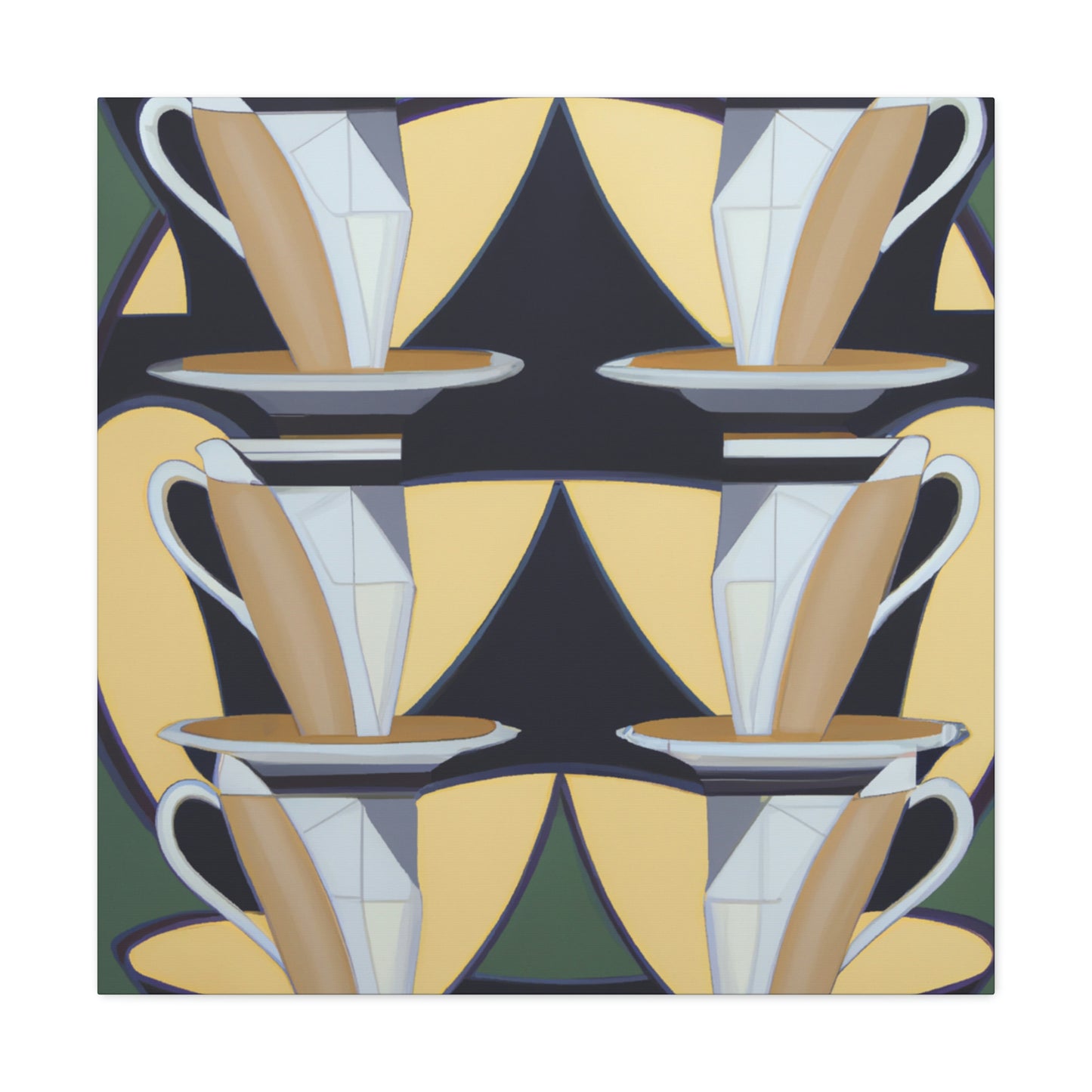 Charming Teacup Symphony - Canvas