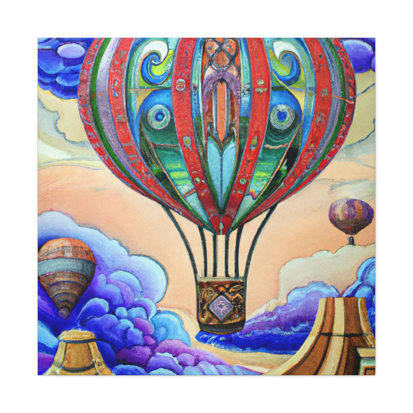 "Aerial Escapade Ballooning" - Canvas