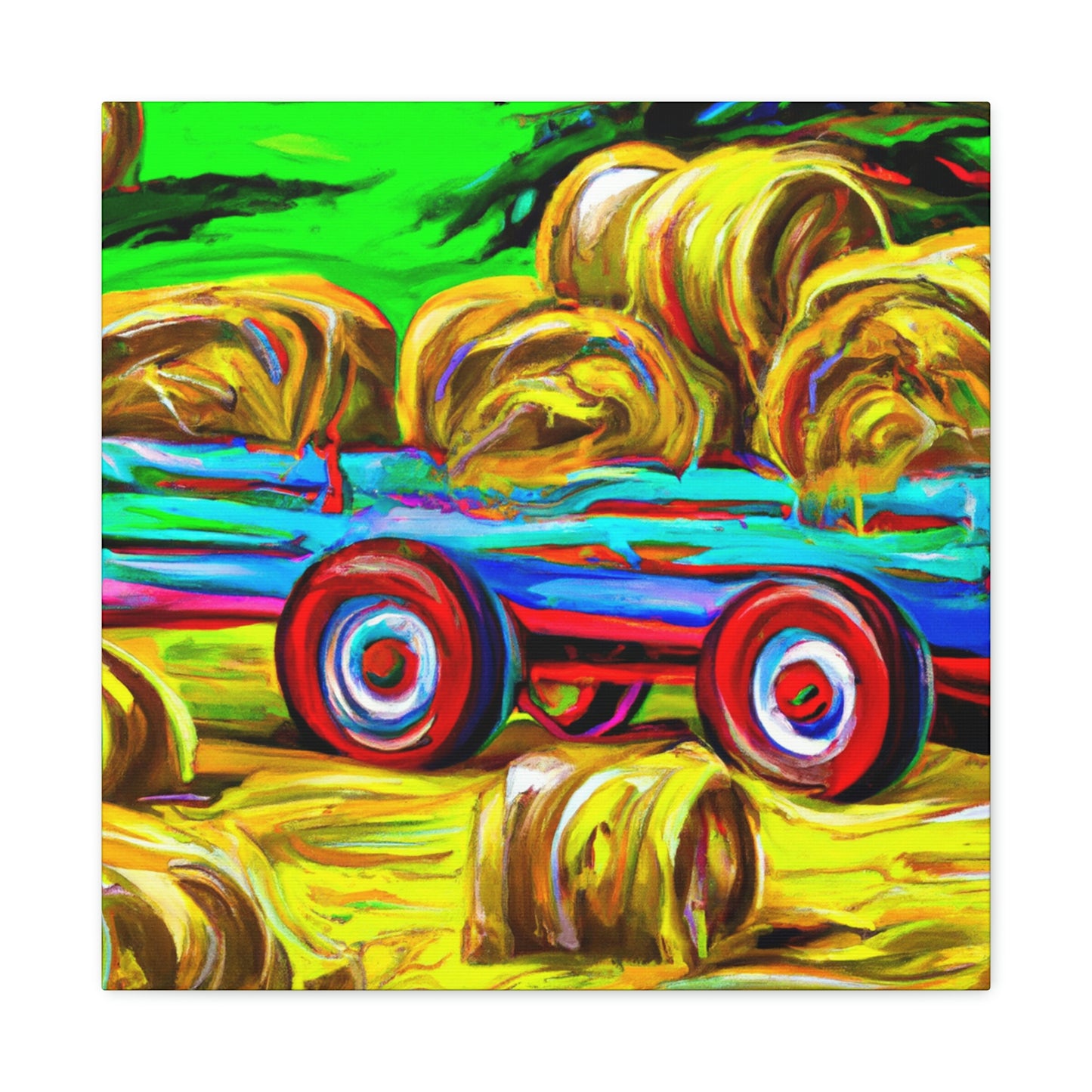 "Hay Wagon in Dreams" - Canvas