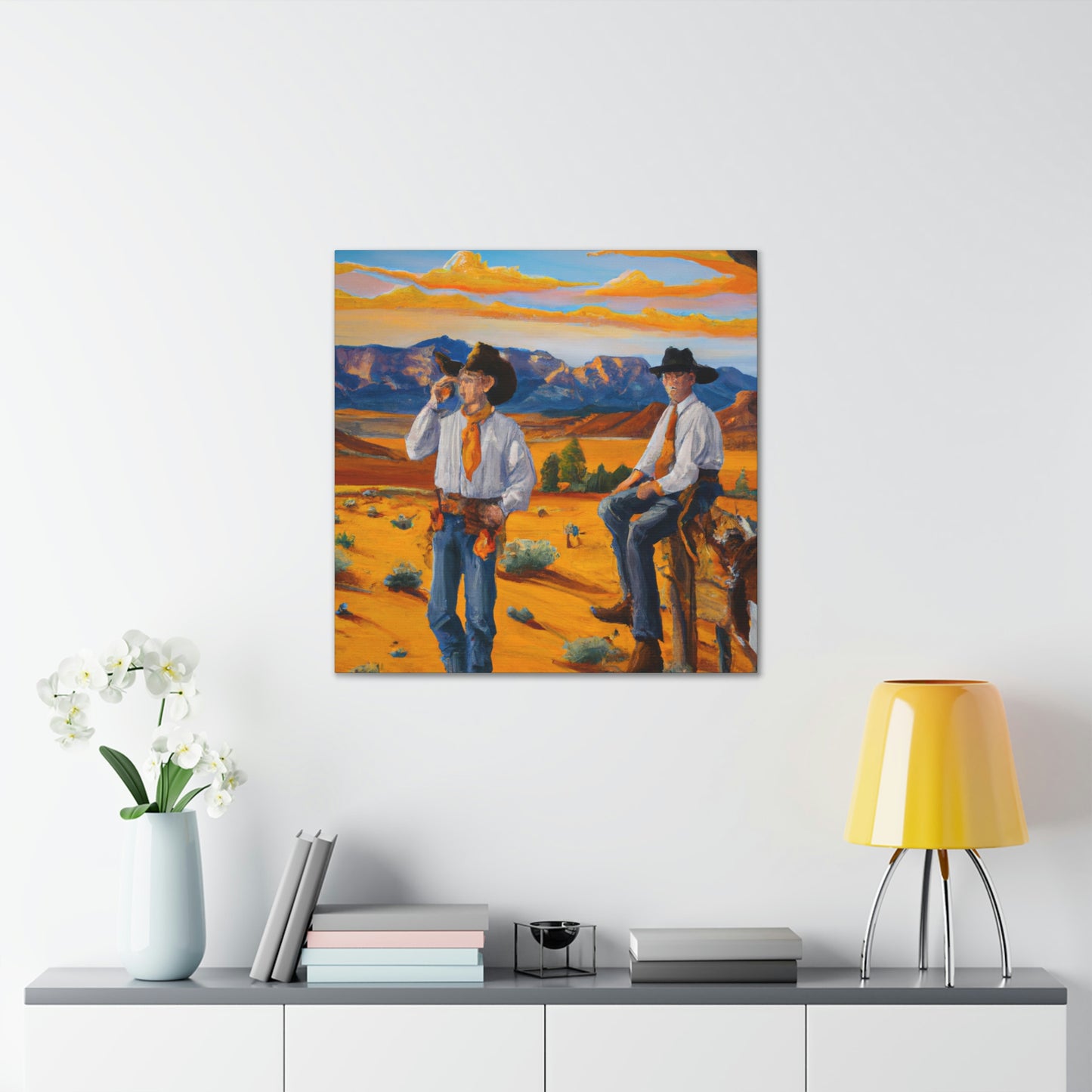 "Gilded Western Vista" - Canvas