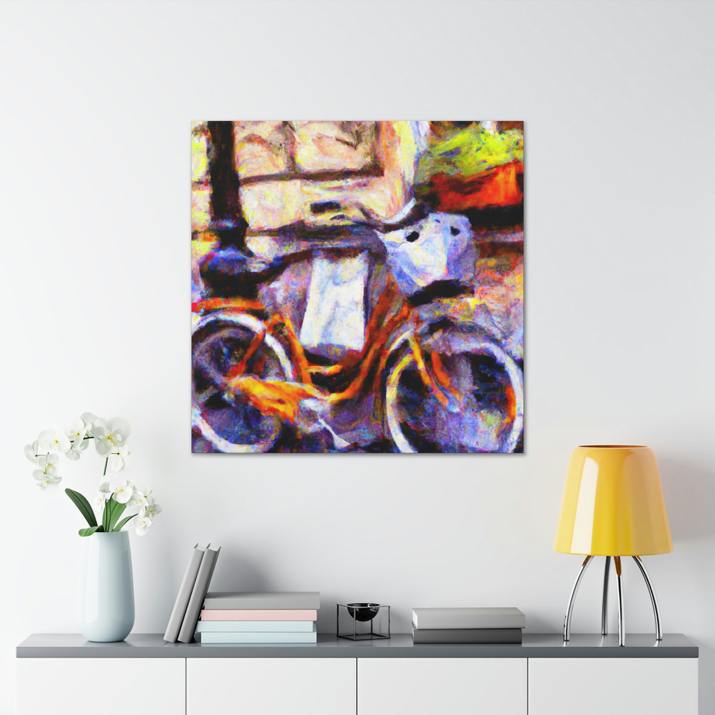 "Bicycle at Sunrise Impression" - Canvas