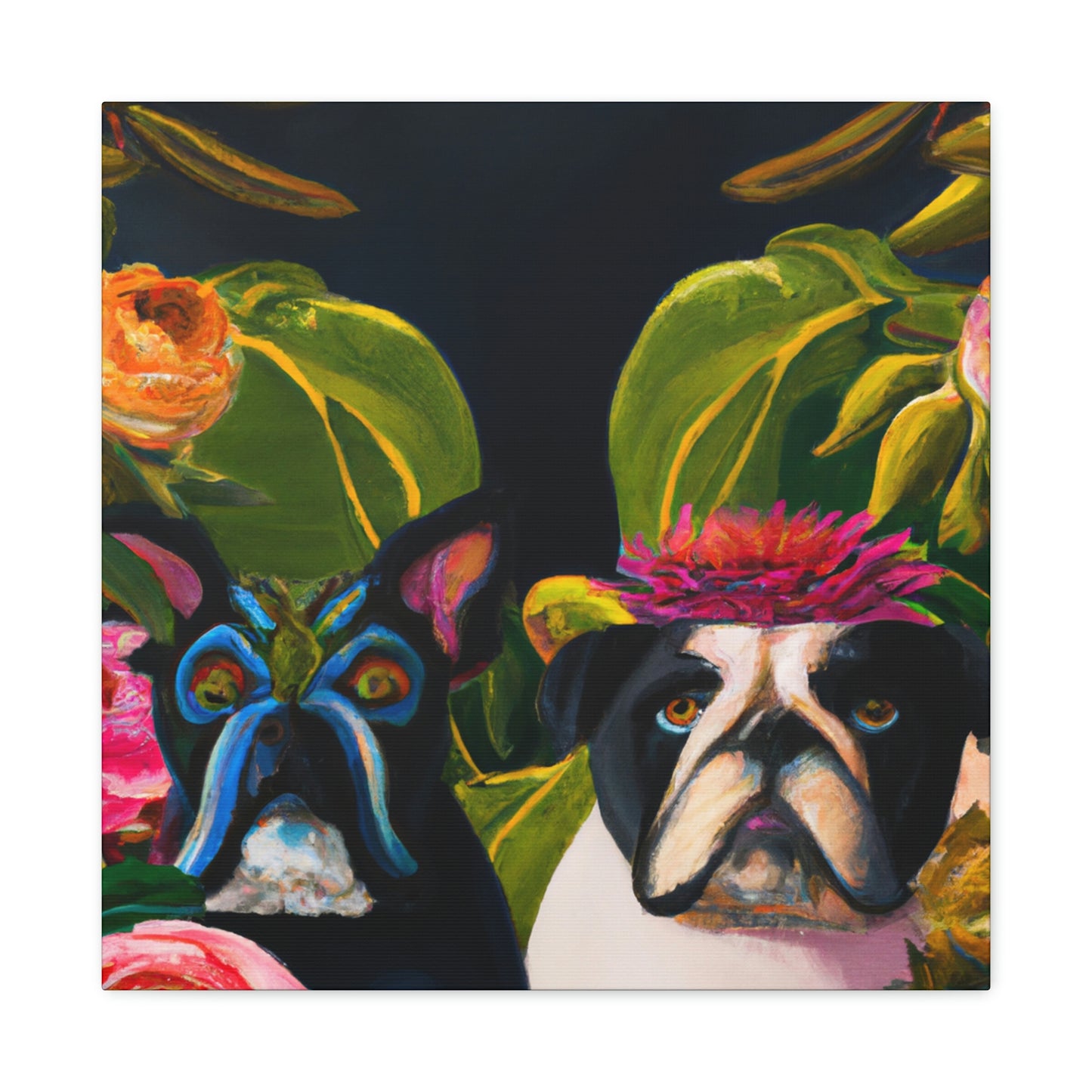 English Bulldog Triumphant - Canvas