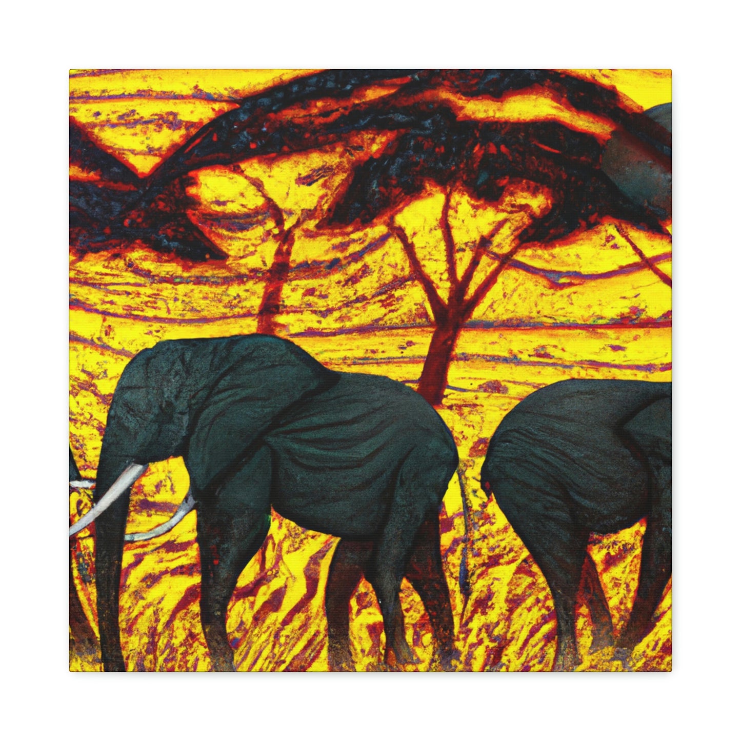 Elephant Afternoon Delight - Canvas