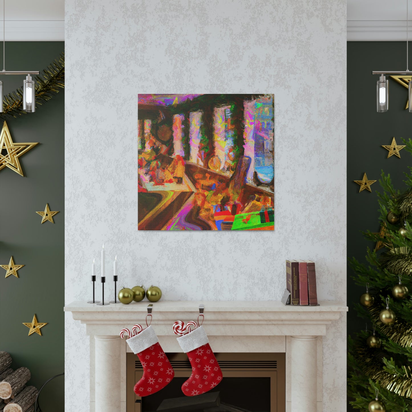 Santa's Workshop Dreaming - Canvas