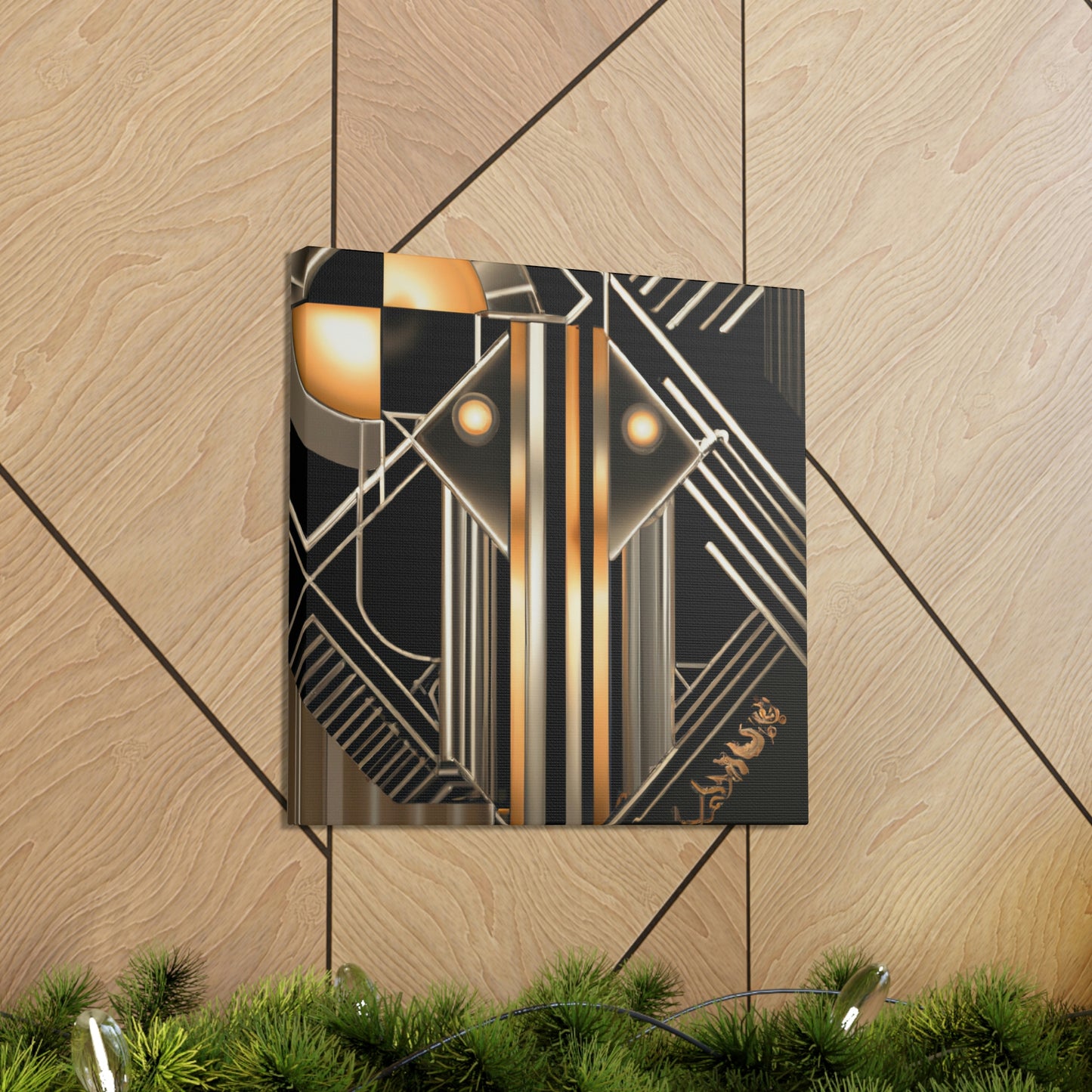 "Geometric Glittering Glimpse" - Canvas