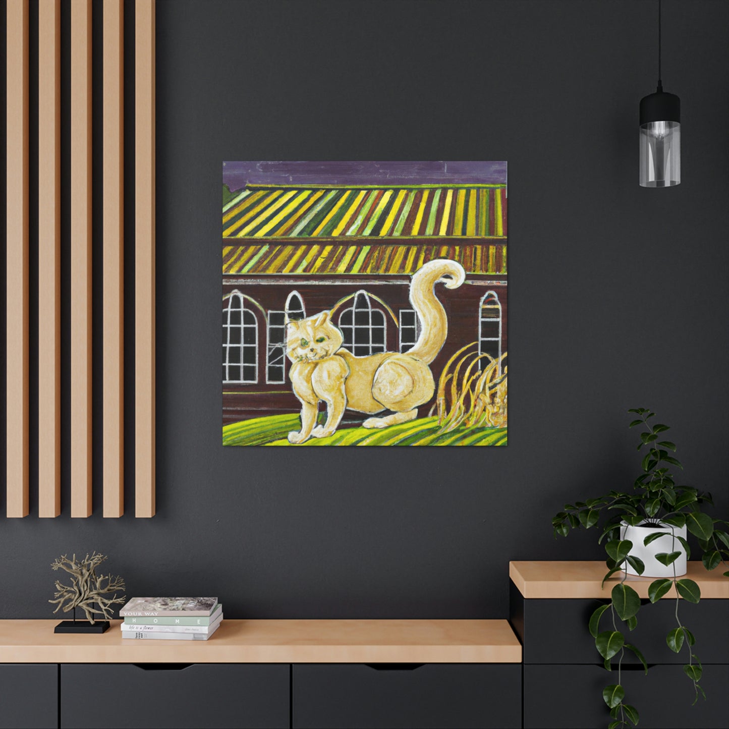 "A Barn Cat Dreaming" - Canvas