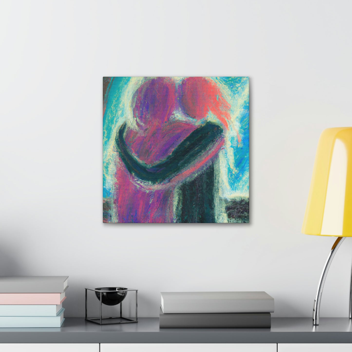 "Couples in Romantic Embrace" - Canvas