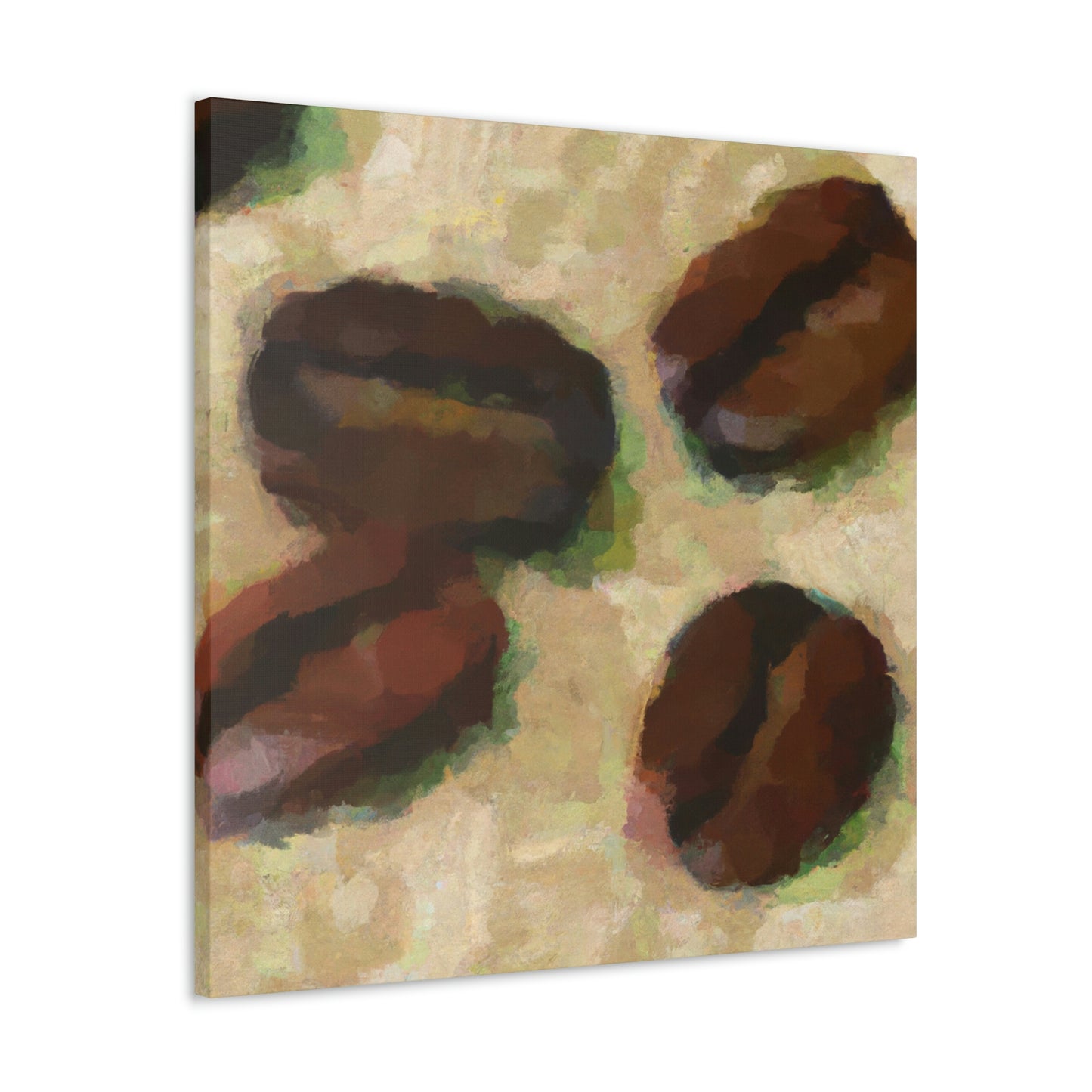 "Coffee Beans in Motion" - Canvas