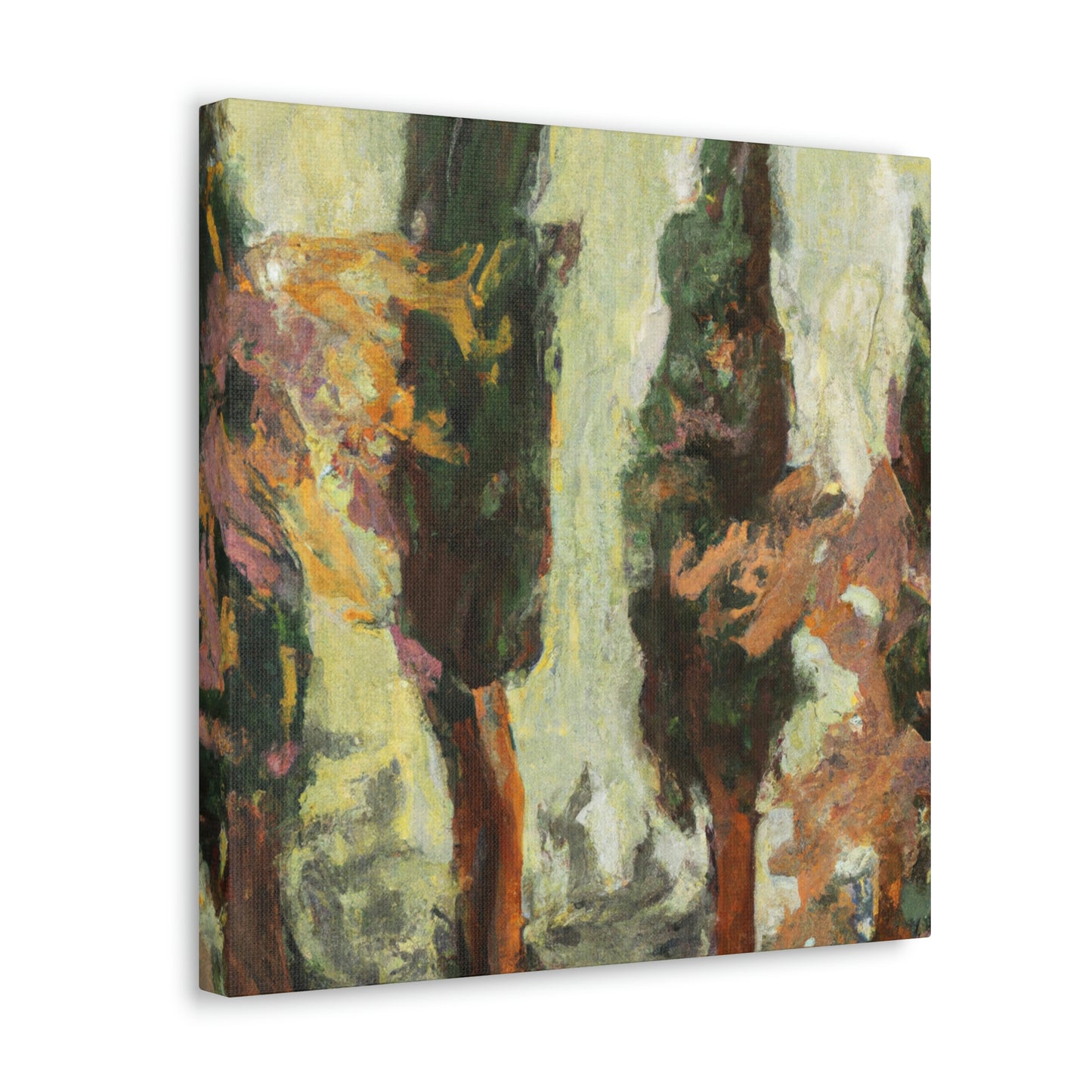 Cypress Tree Expressionism - Canvas