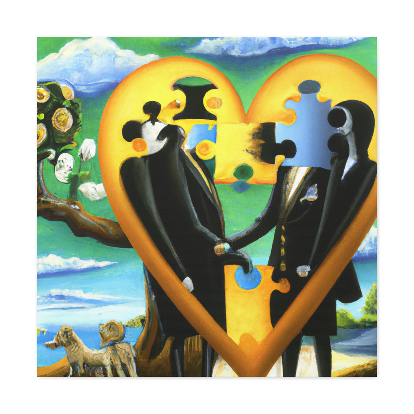 Love Puzzle Conundrum - Canvas