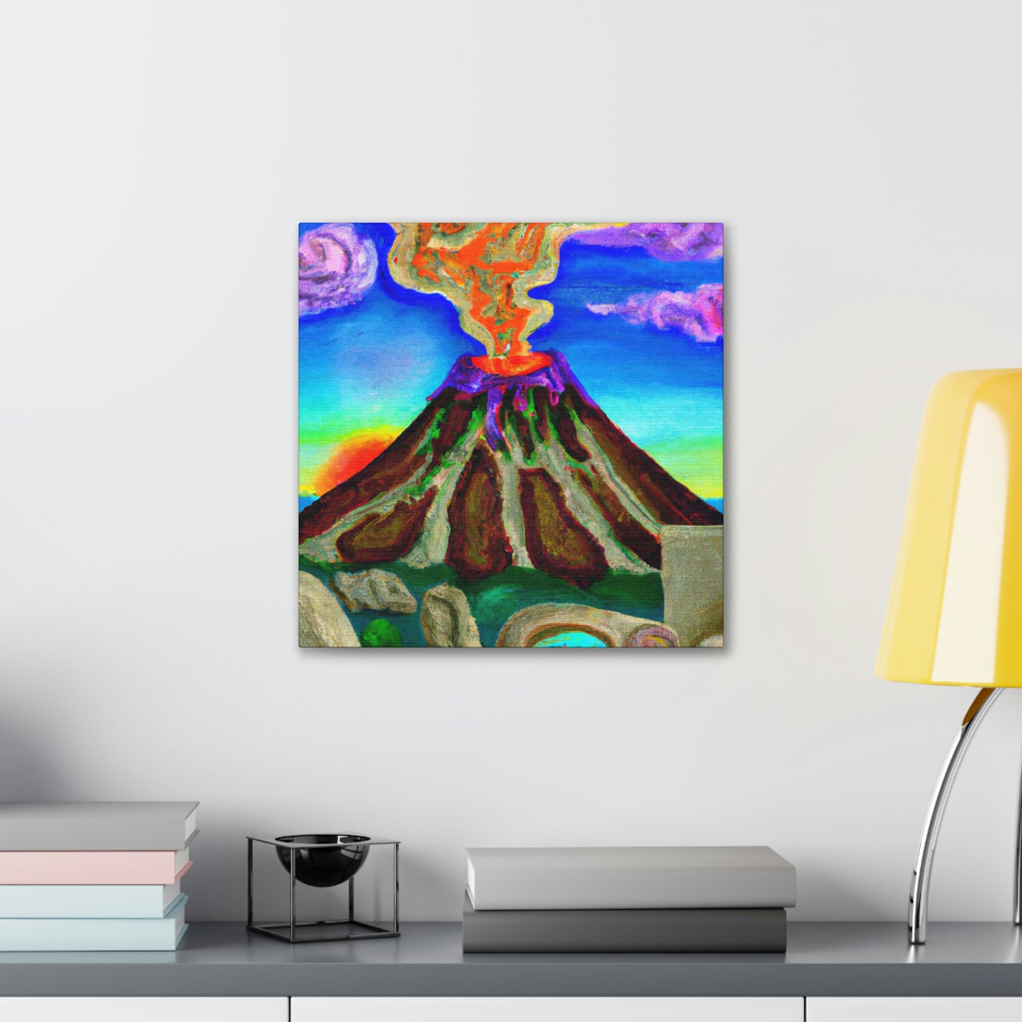 Volcano in the Clouds - Canvas