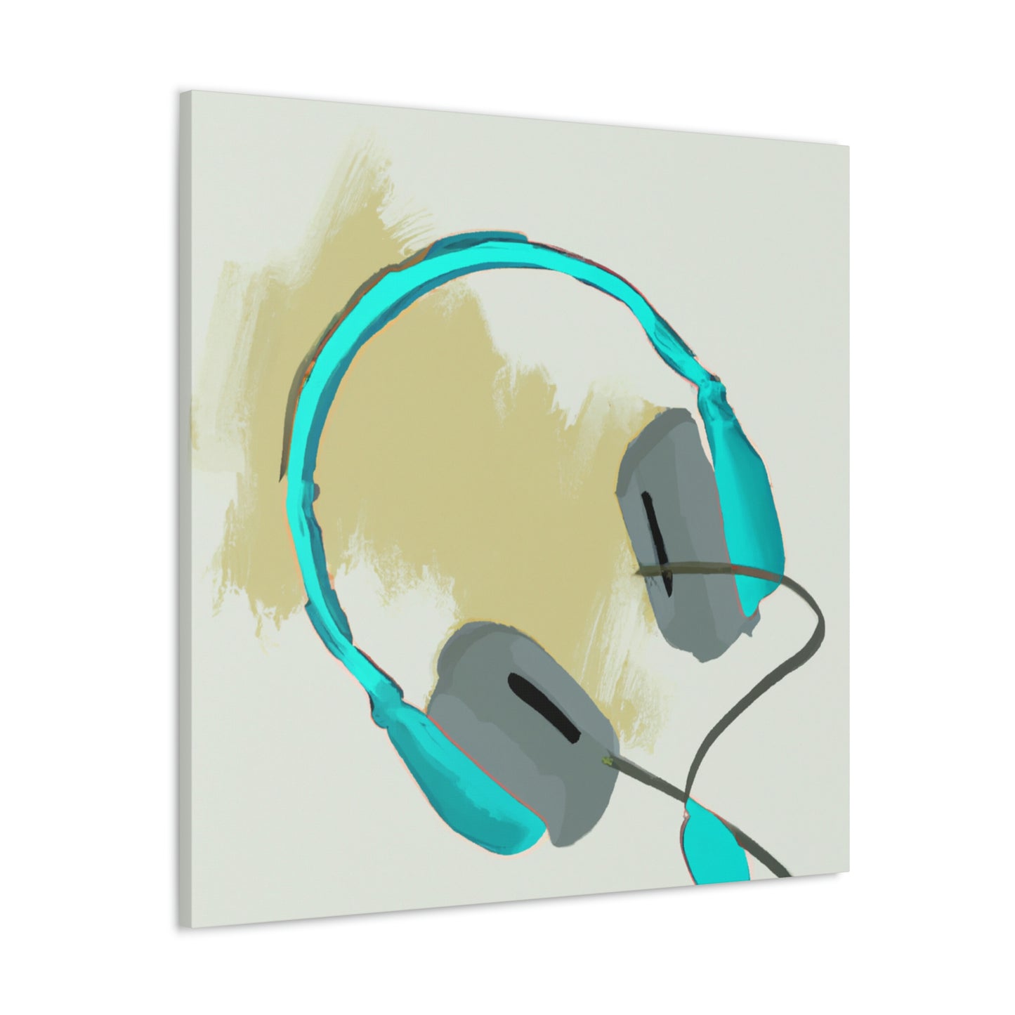 Headphones in Monochrome - Canvas