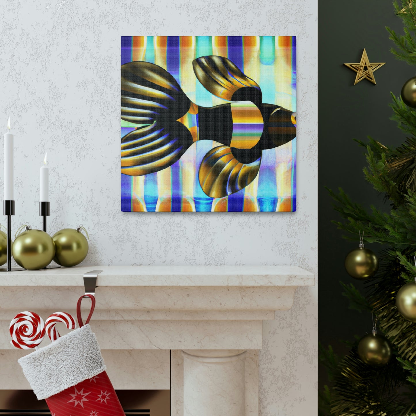 Glimmering Guppy Splendour - Canvas