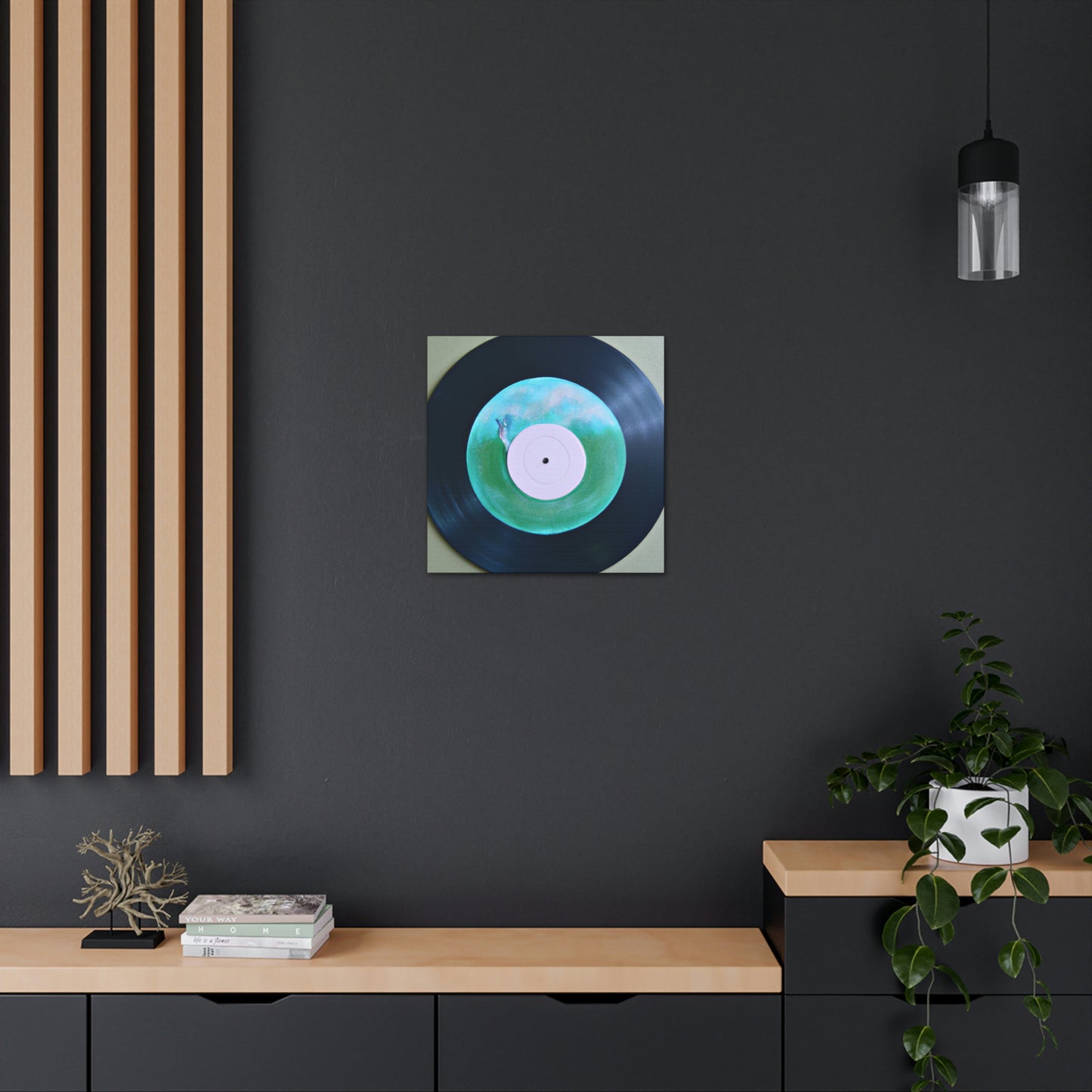 "Vinyl Record Dreamscape" - Canvas