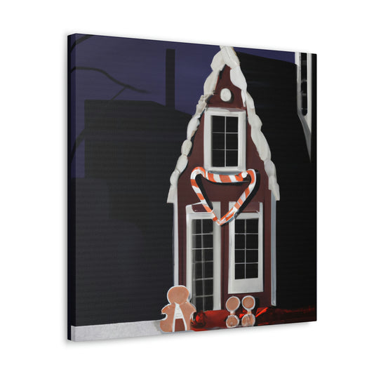 "Gingerbread Dream House" - Canvas