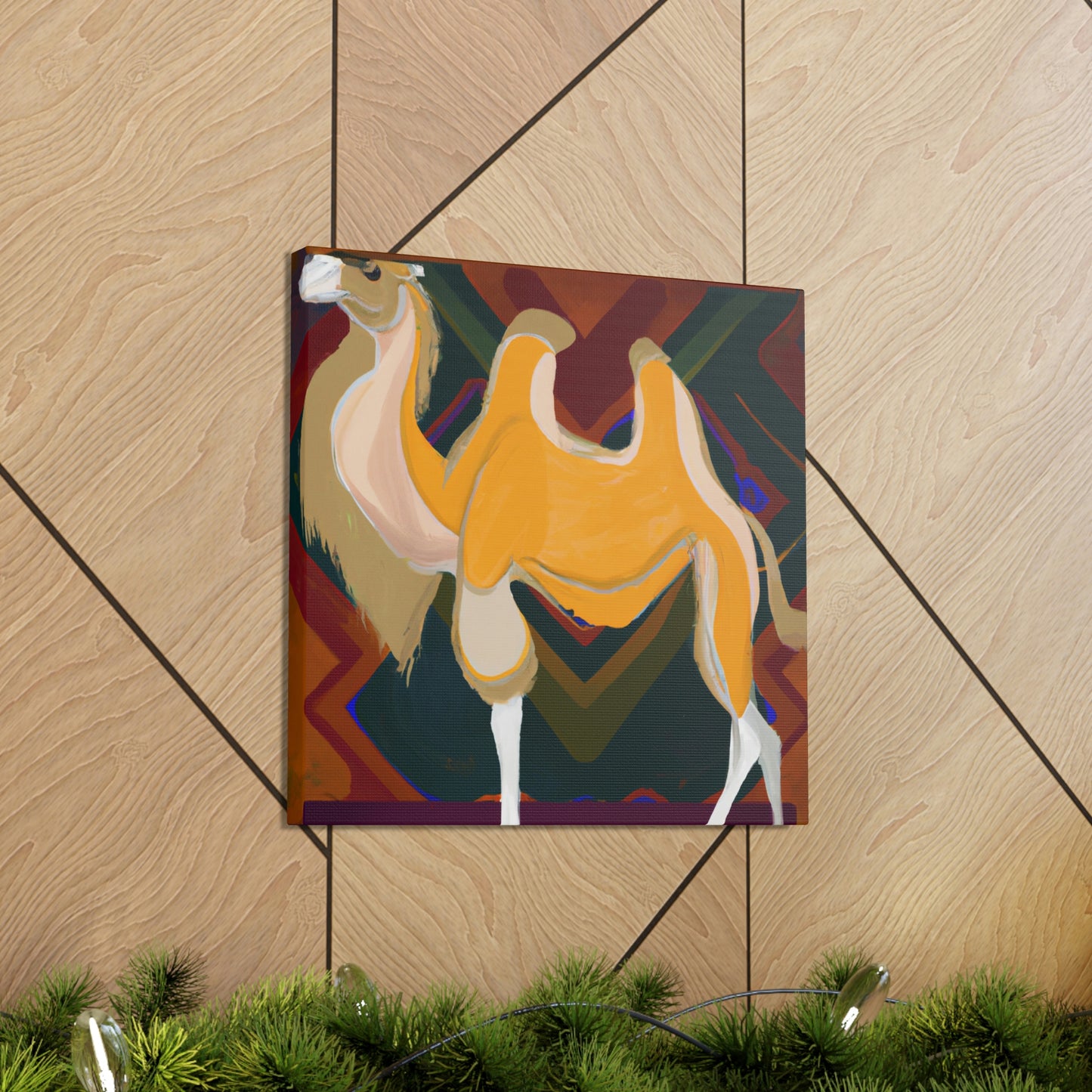 "Camel Oasis Reflection" - Canvas