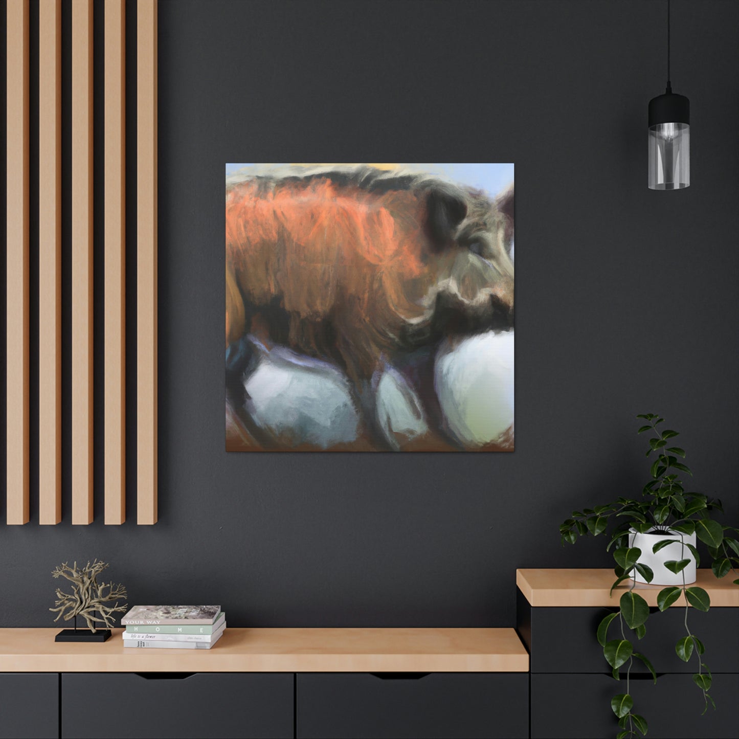 Wild Boar Abstracted - Canvas