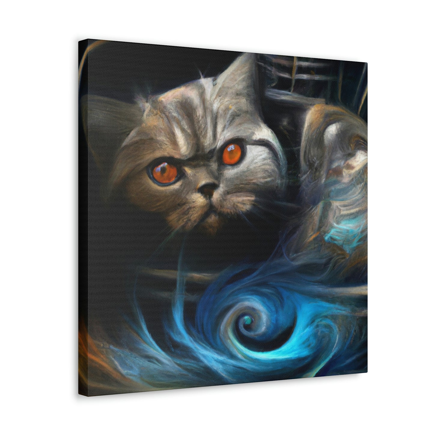 "Cat Purring Contentedly" - Canvas