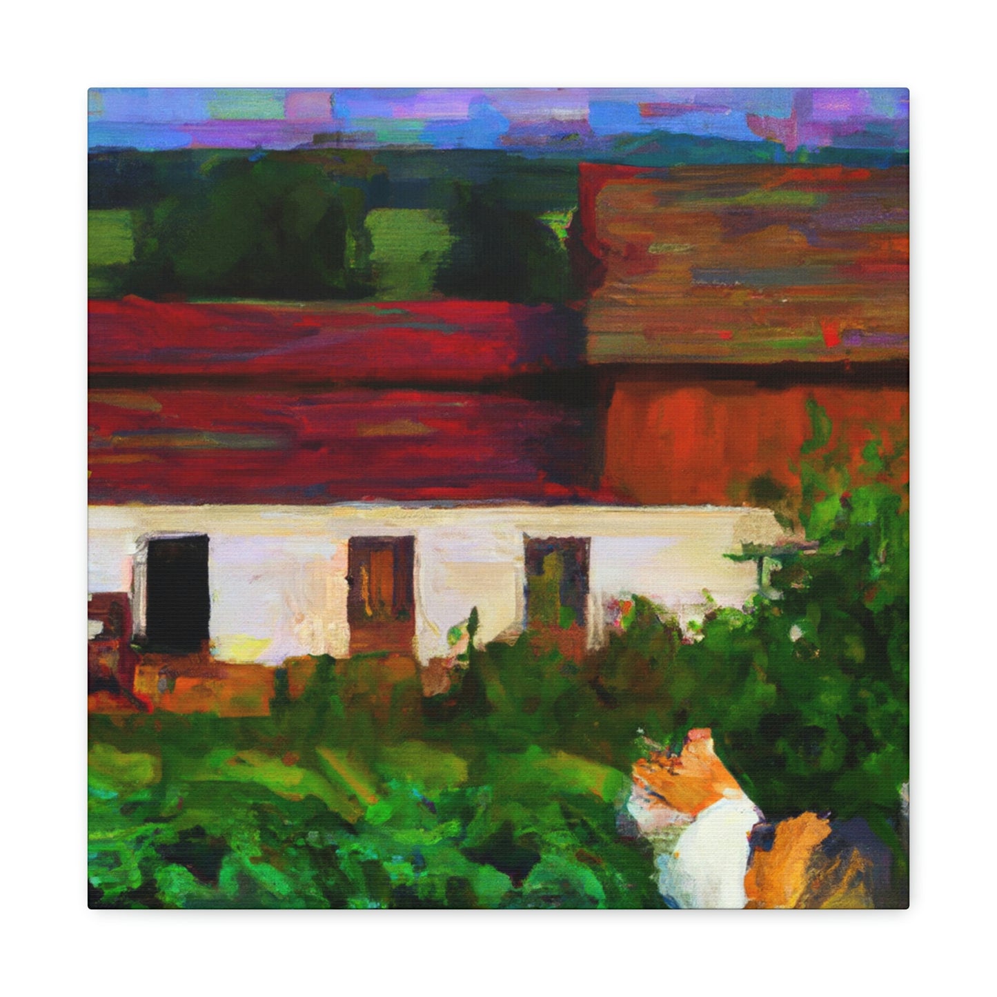 "Barn Cat Impressionism" - Canvas