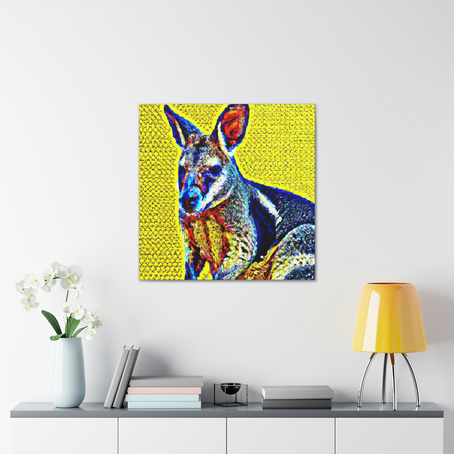 Wallaby in Pointillism - Canvas