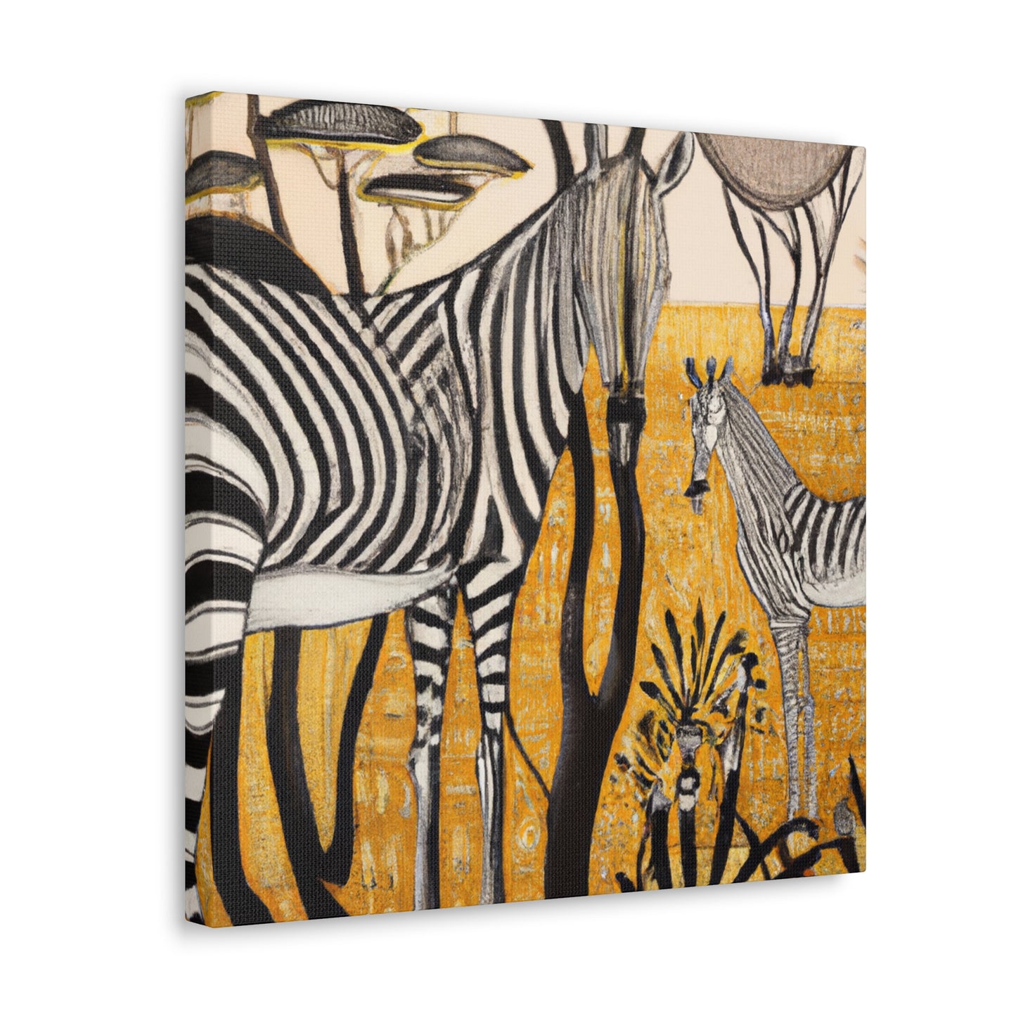 "Striped Zebra Symphony" - Canvas