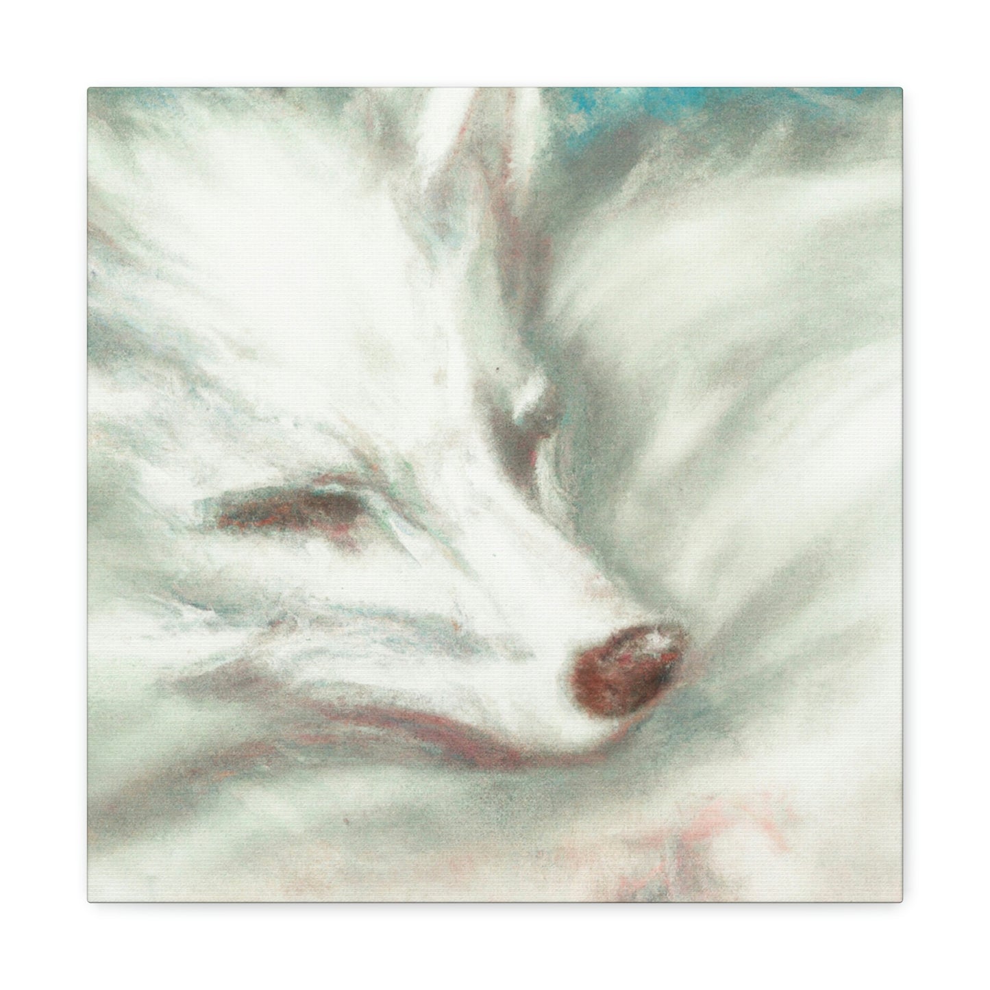 "Arctic Fox in White" - Canvas