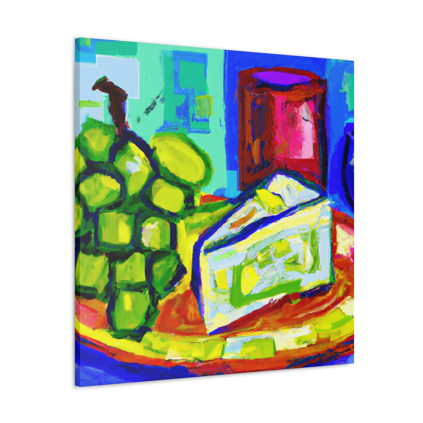 Cheese and Grapes Fauvism - Canvas