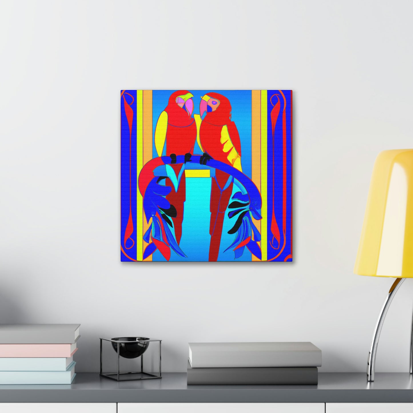 "Macaws of Metropolis" - Canvas