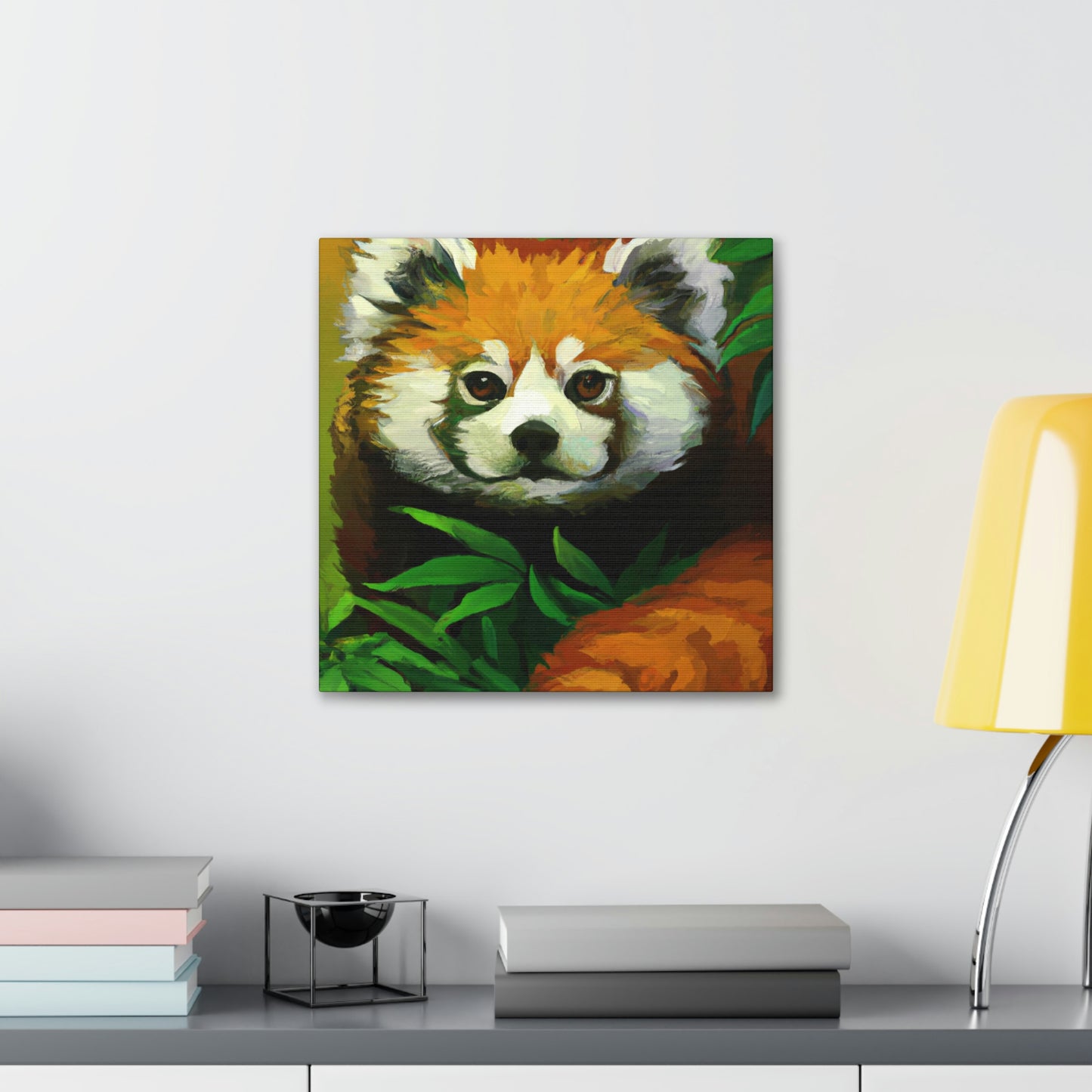 Red Panda in Art Deco - Canvas